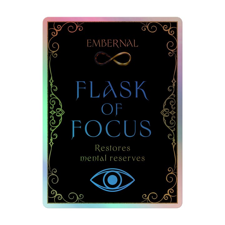 Flask of Focus Holographic Sticker product image (1)