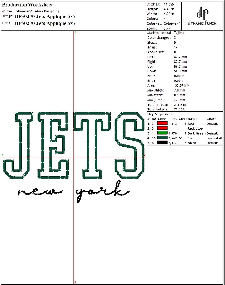 NFL JETS APPLIQUE product image (2)