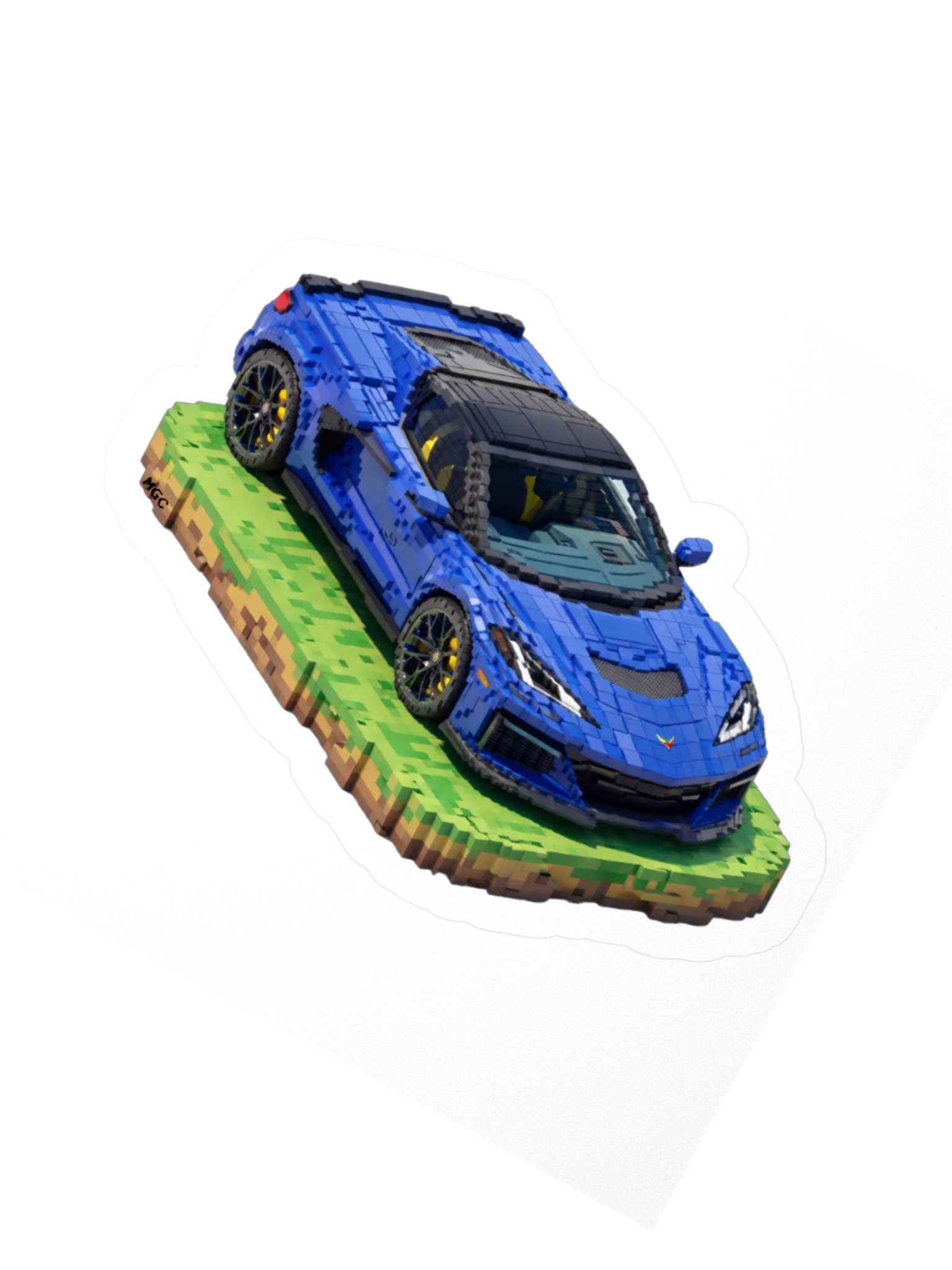 Purple Corvette ZR1 Sticker (Pixel, Retro, Minecraft) product image (5)