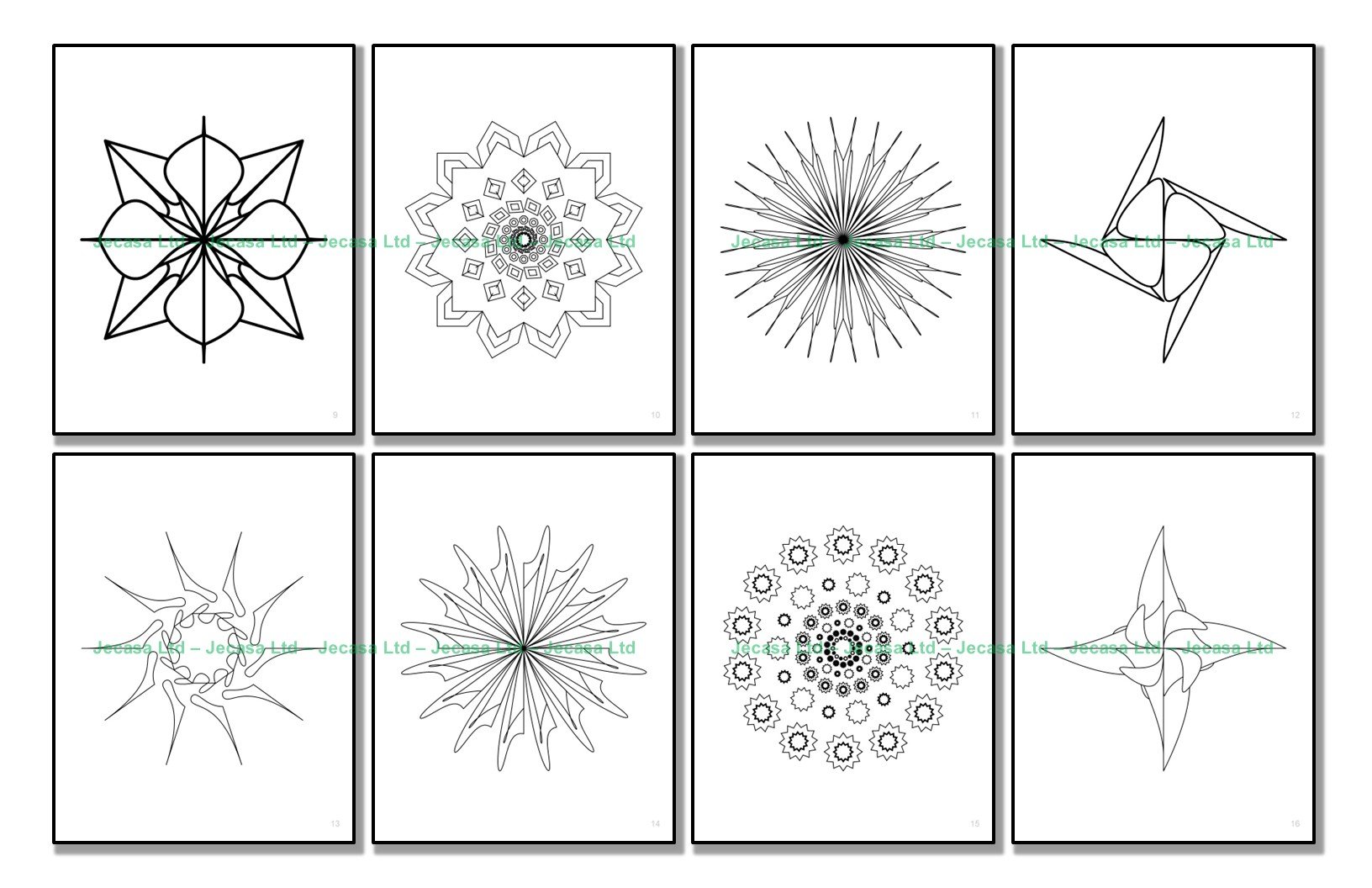 100 Geometric Mandala Coloring Pages | PDF | Digital File | Series GM2025 Vol. 8 product image (4)