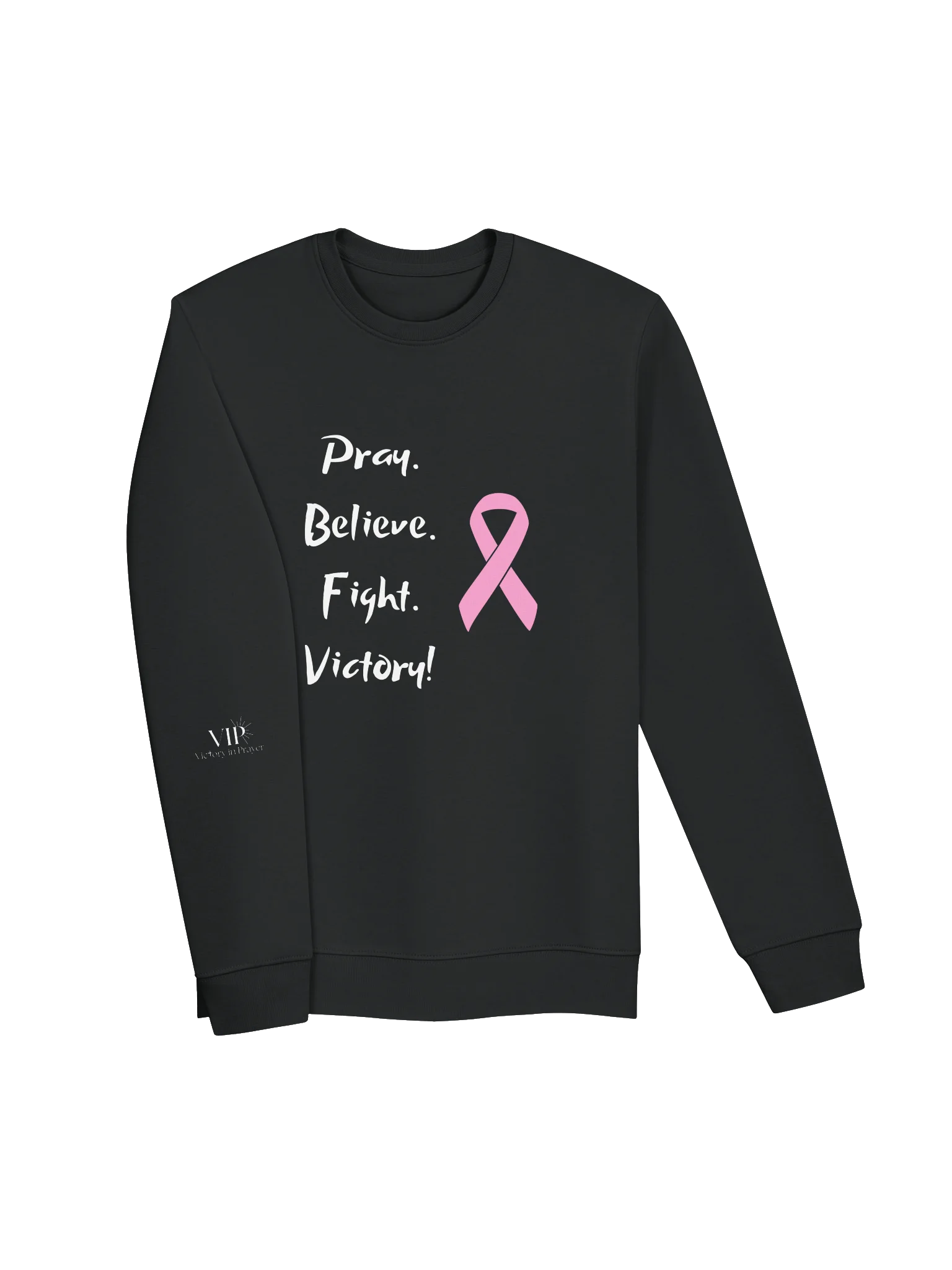 VIP Breast Cancer Awareness "Pray, Believe, Fight, Victory!" Unisex Crewneck product image (3)