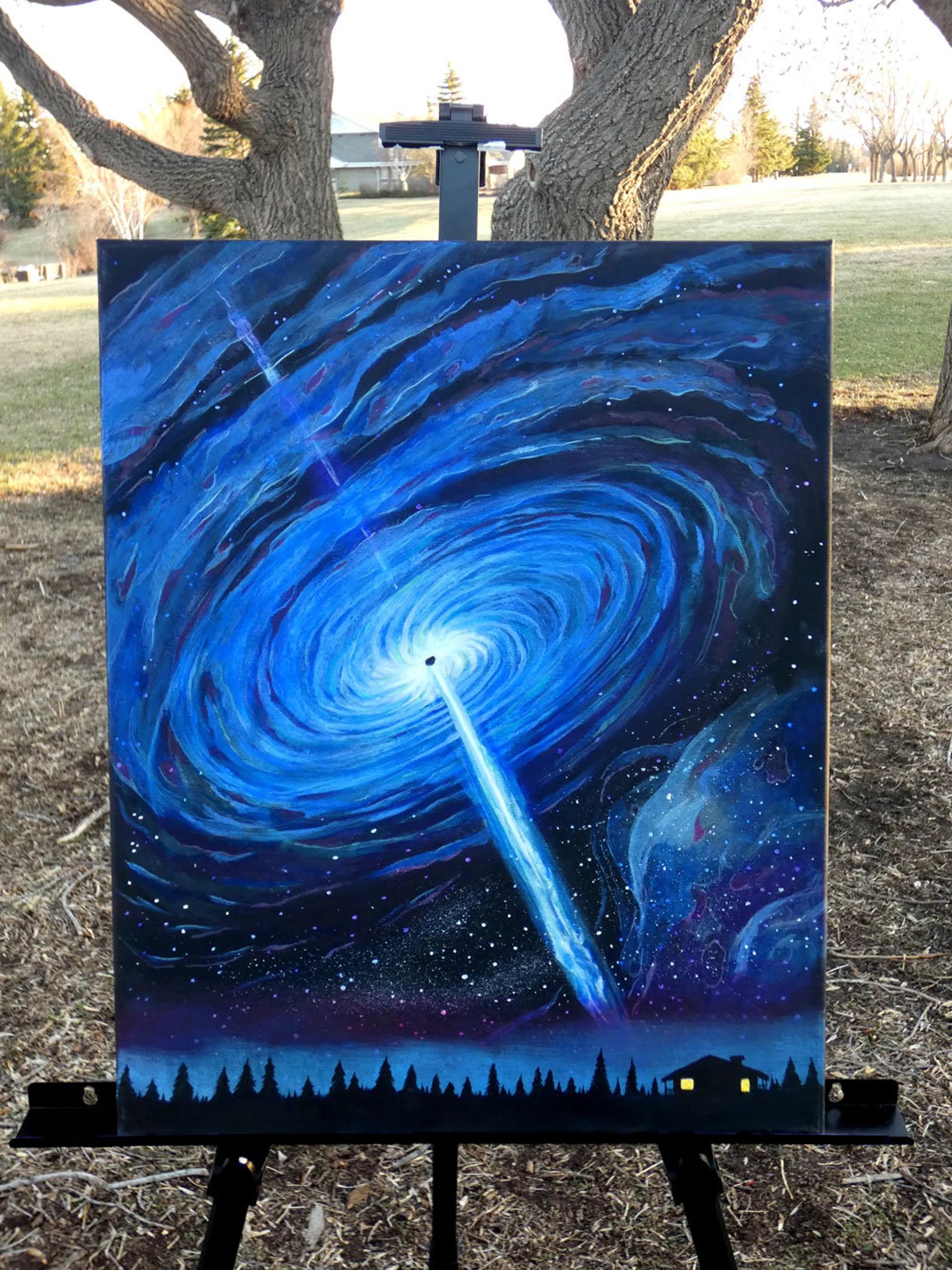 Quasar Cabin Acrylic Painting on Canvas (Canada Only) product image (2)