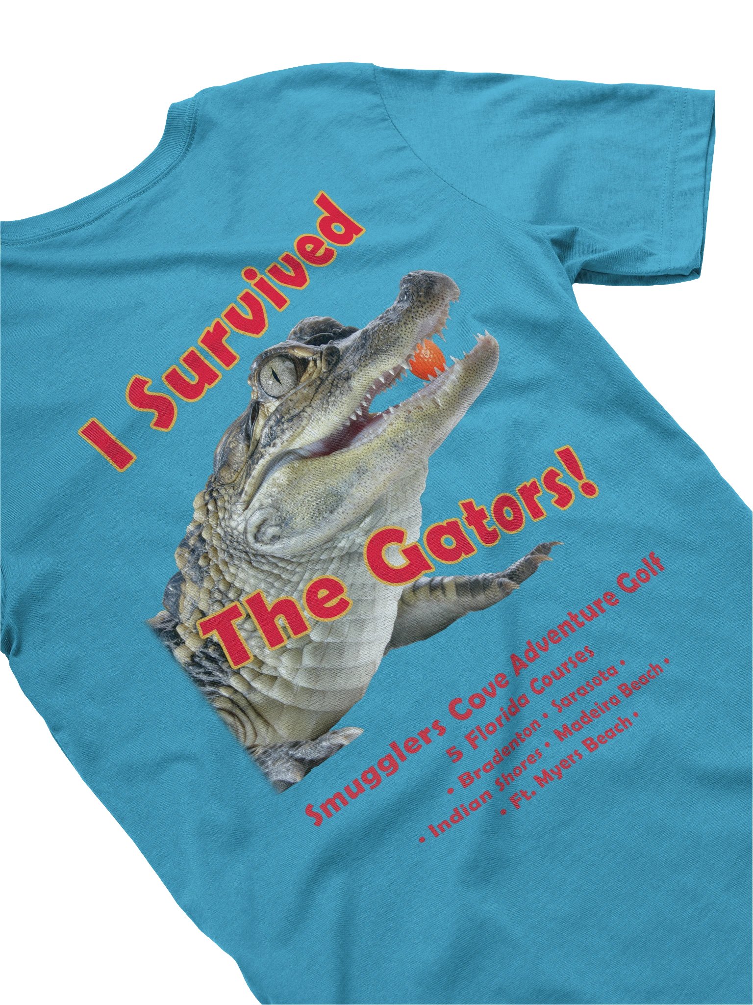 "I Survived the Gators" Cotton Tee - Back Graphic product image (28)