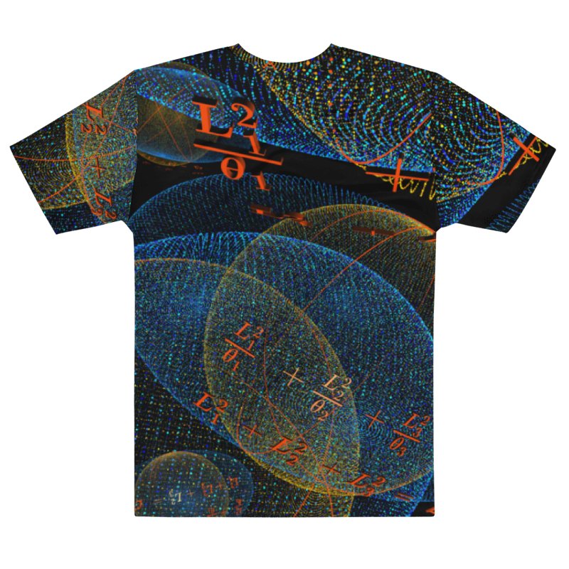 Poinsot's Pixel Spaceship 1 - Physics of the Gyroscope Men's Crew Neck T-Shirt product image (4)