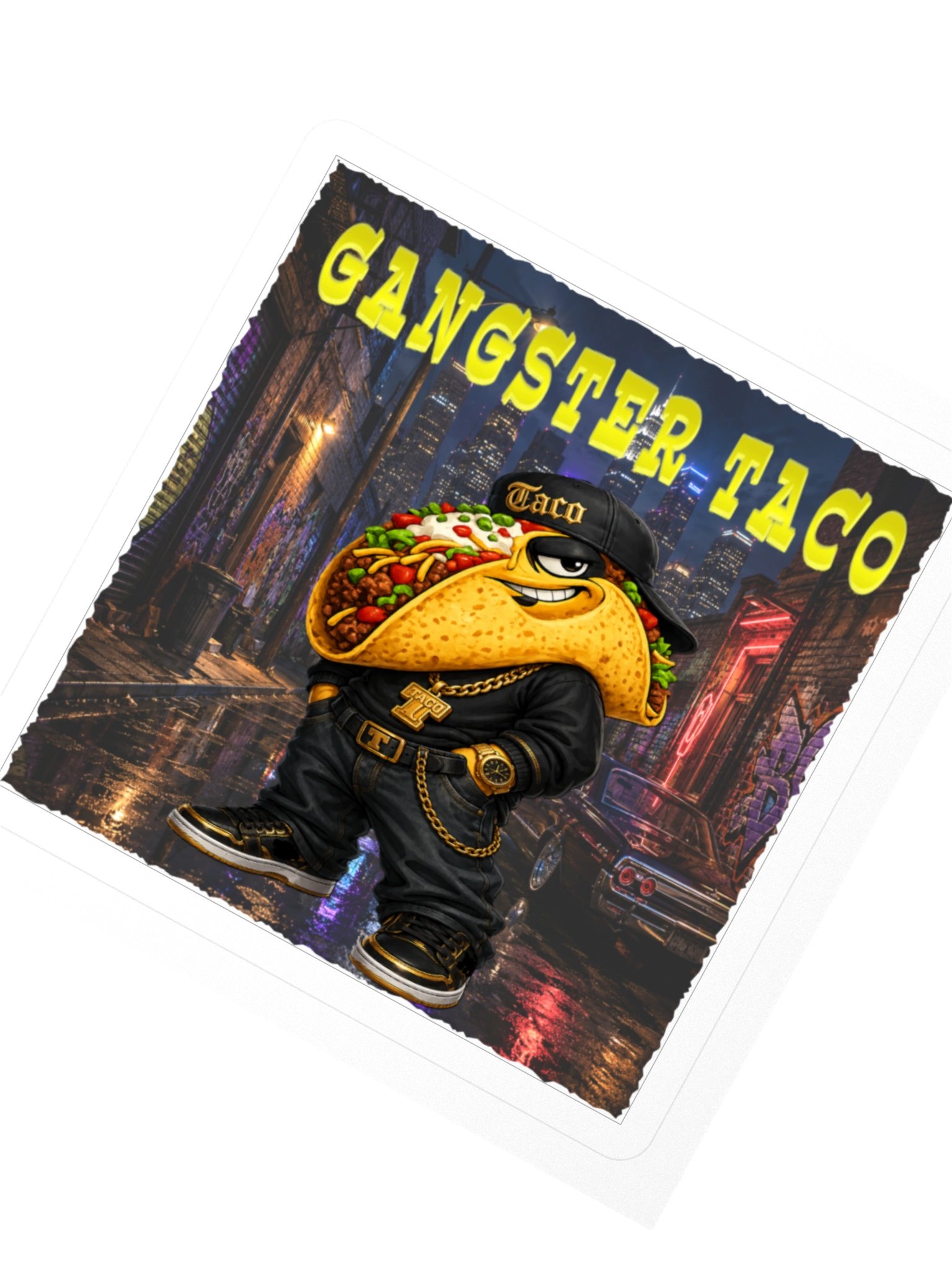 Gangster Taco Kiss Cut Sticker The Taco Family product image (4)