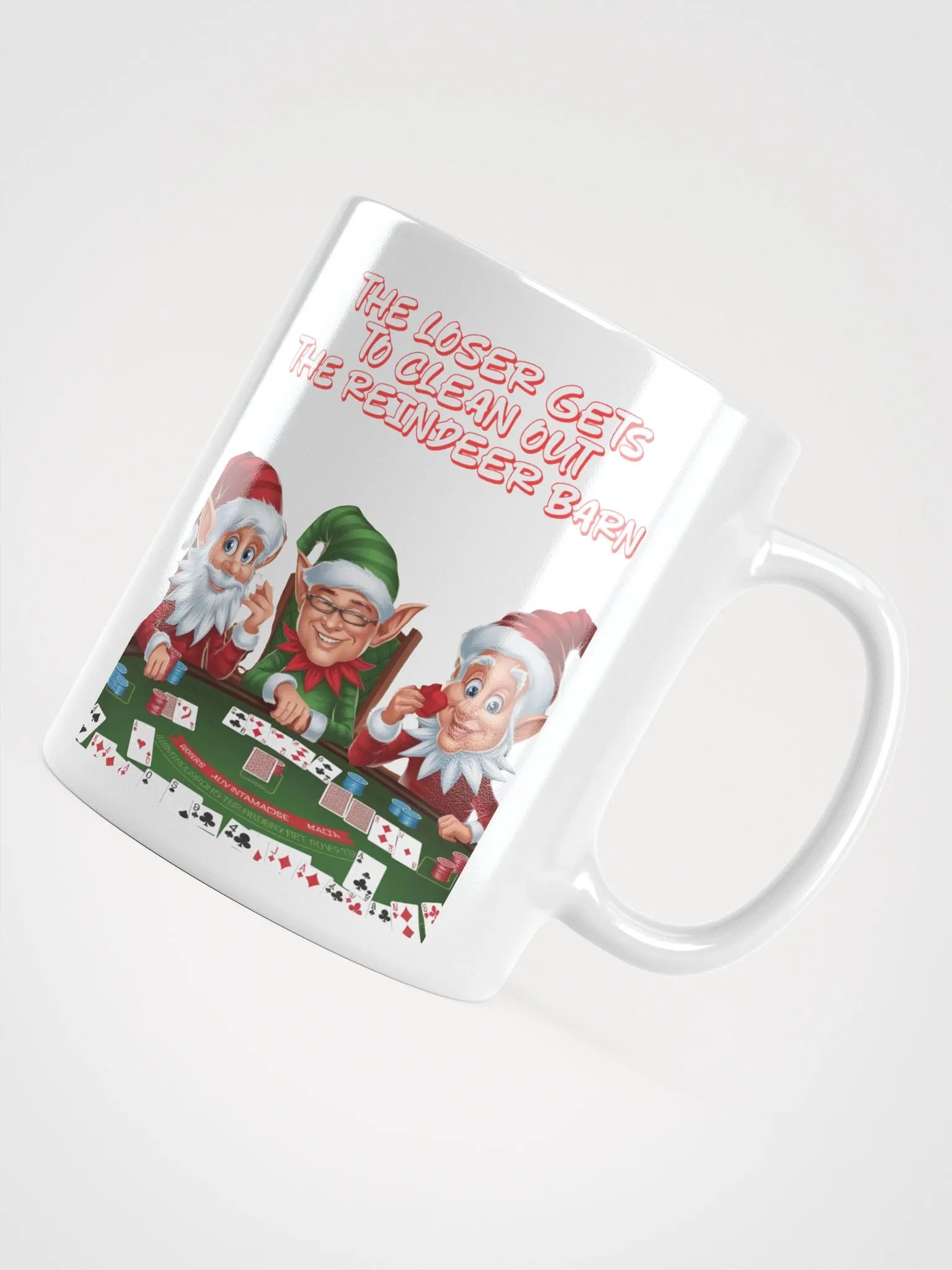 The Loser Gets To Clean Out The Reindeer Barn - White Mug product image (12)