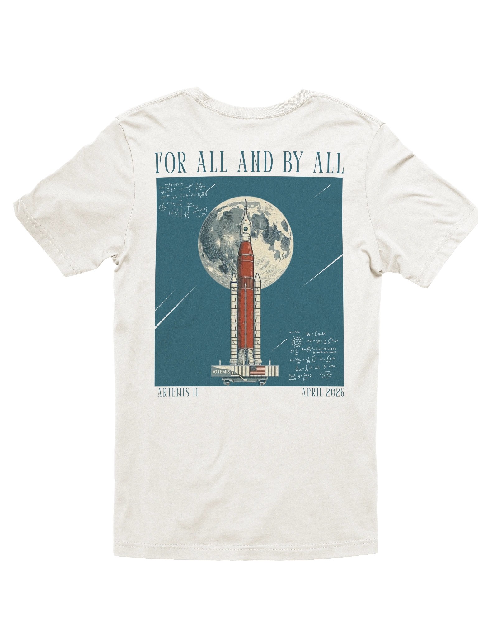 Artemis II - For All and By All White Shirt product image (3)