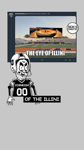 We spent a good bit of time trying to find a good nickname for @illinifootball new 17,000 square foot video board. 
Keep the ...