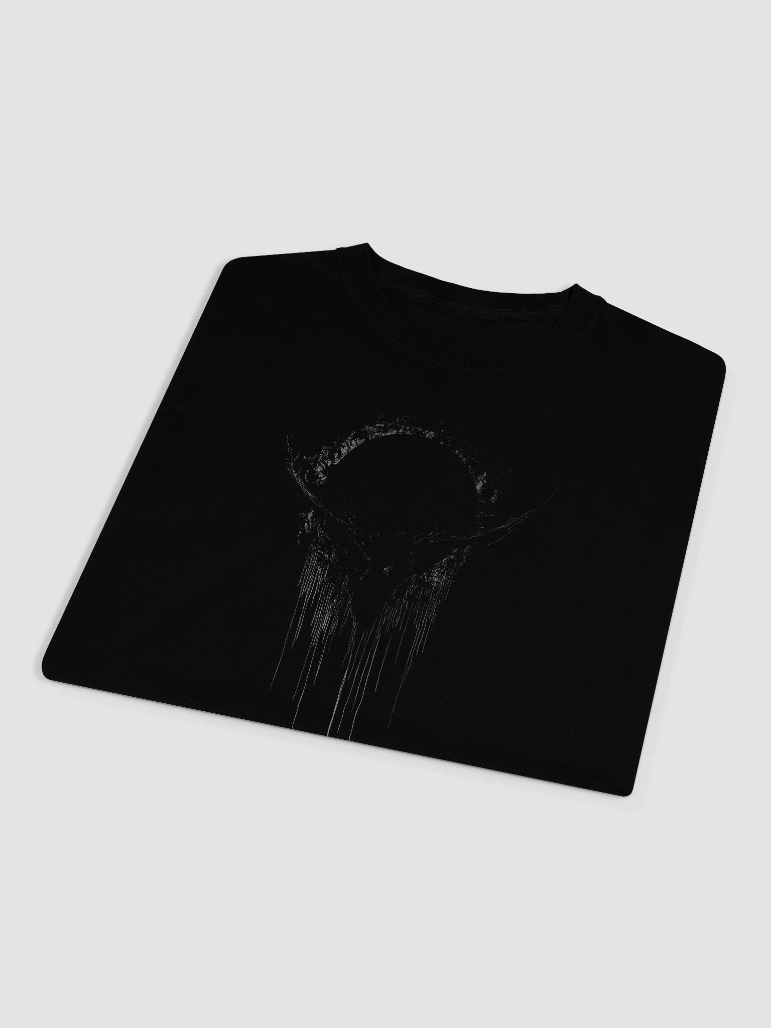 Dripping Black Moon Black Graphic T-Shirt product image (3)