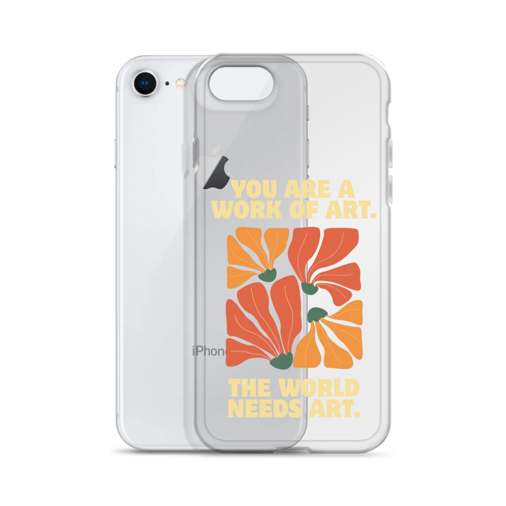 You Are a Work of Art Phone Case | Inspirational Floral T-Shirt | Positive Affirmation Phone Case | Self Love Gift | Artist Gift product image (55)