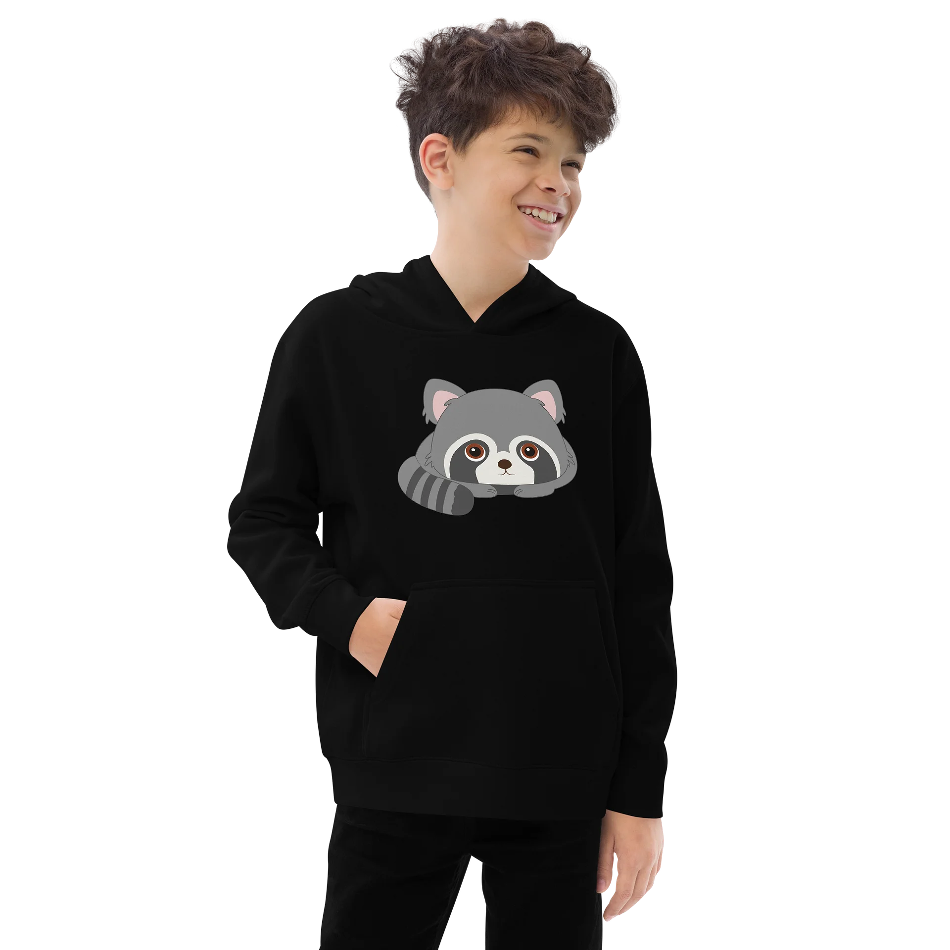 Woodland Animal Friend Raccoon Youth Pullover product image (2)