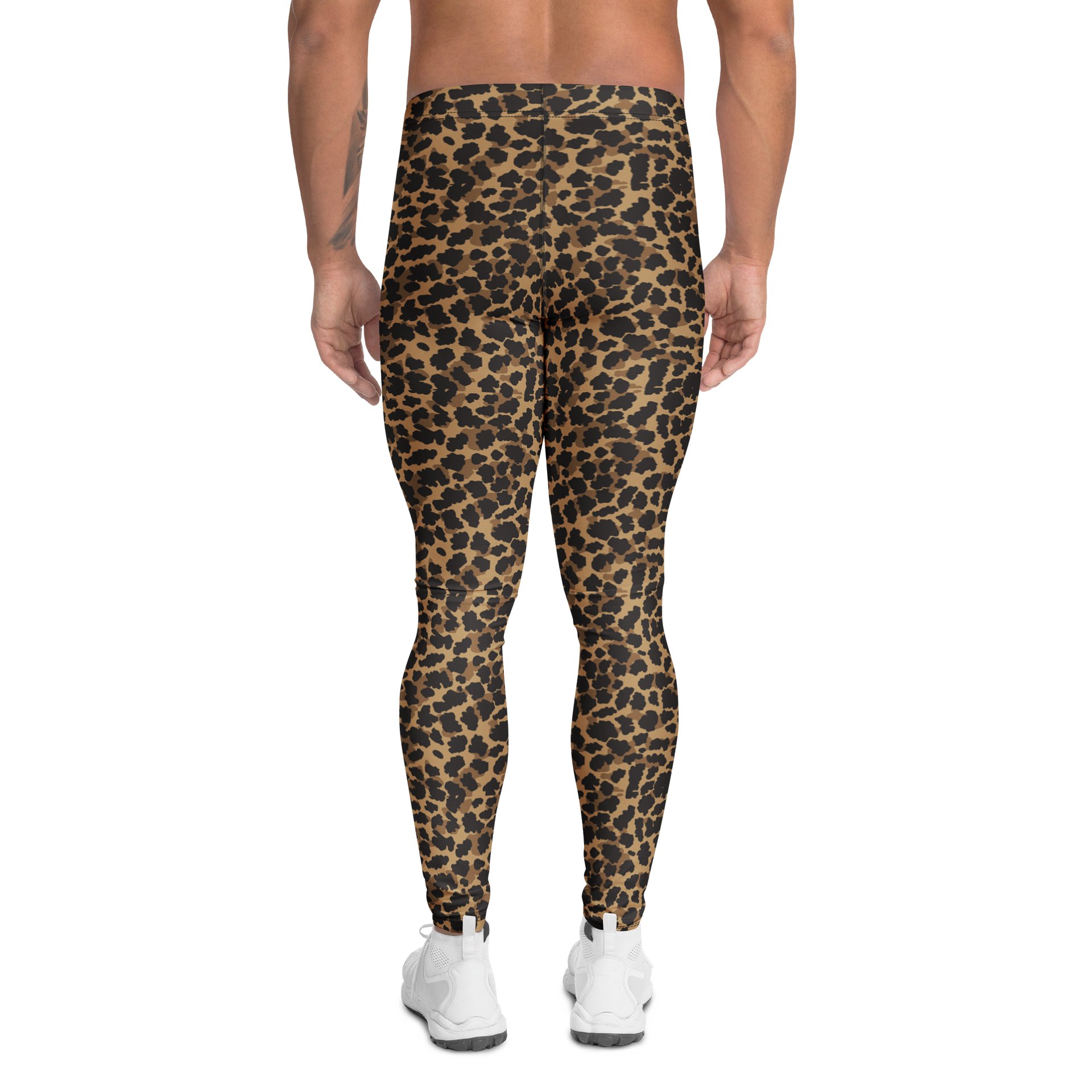 Bold Leopard Print Men's Leggings for Active Wear product image (2)