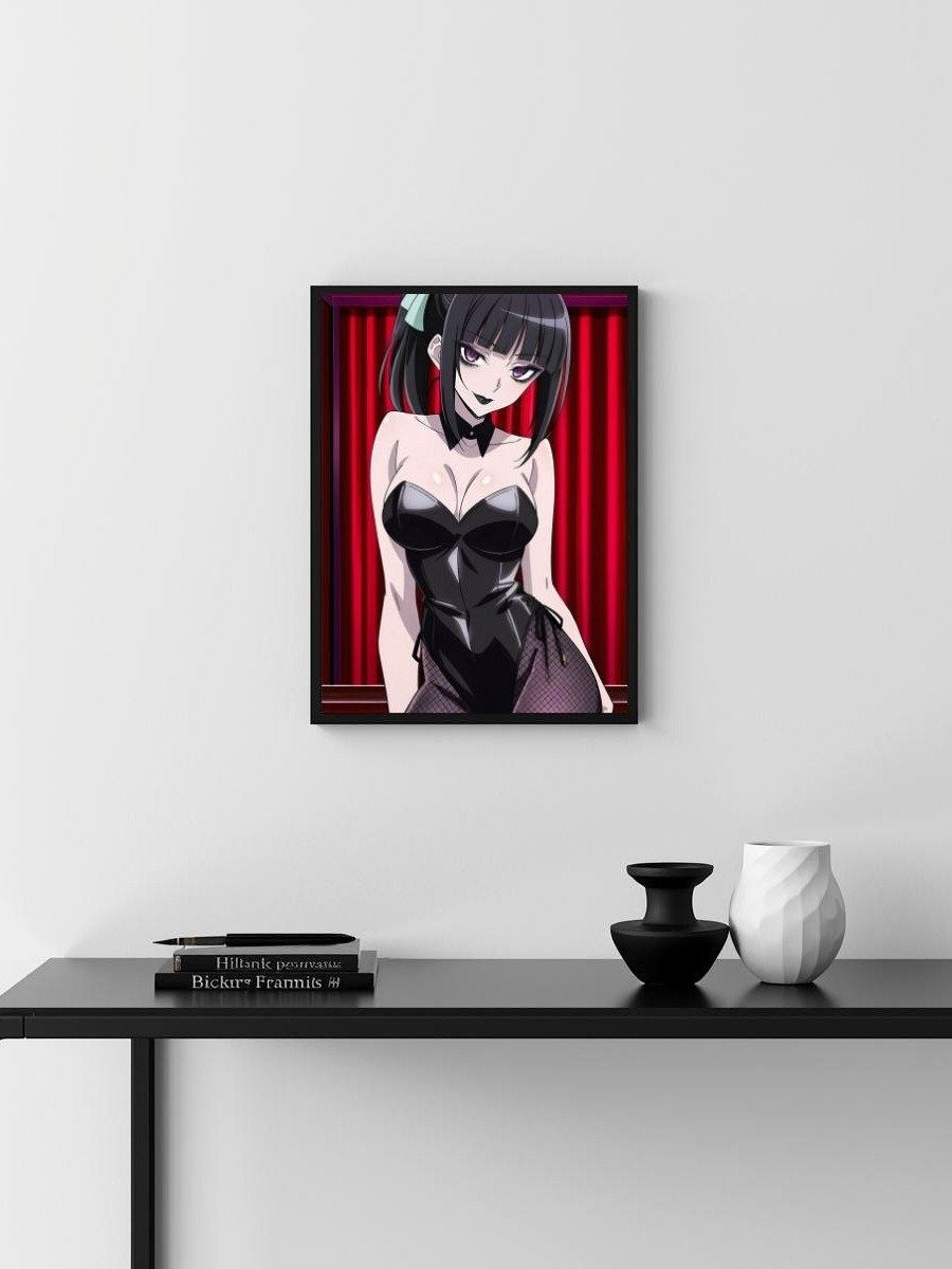Metal Print - Luna Rain Original Character Black Latex Curtain - 8x10 product image (3)