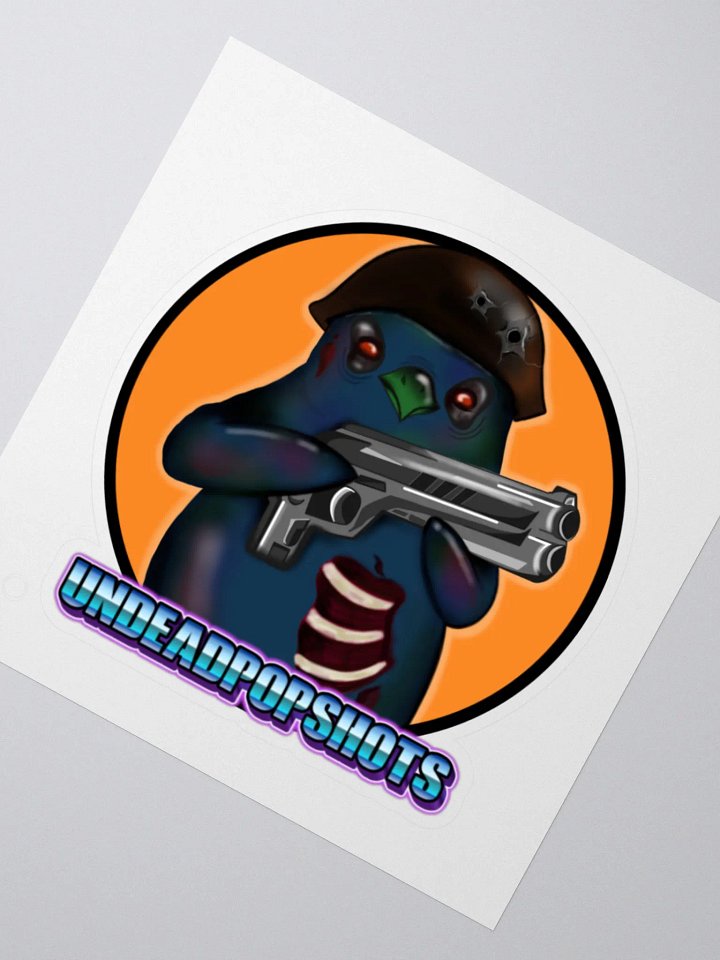 UndeadPopShots Zombie Bird Kiss Cut Stickers Logo Color Orange product image (2)