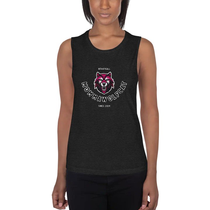 MOMMAWOLFCAT Logo Women's Muscle Tank product image (1)