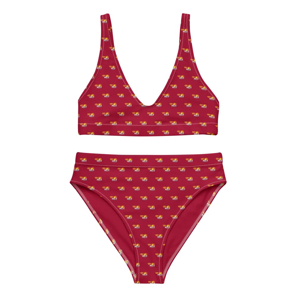 MSLA Red High Waisted Bikini product image (5)