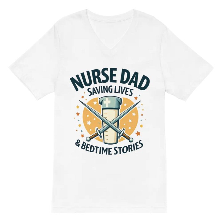Nurse, Dad, Saving Lives, & bedtime stories T-shirt product image (2)