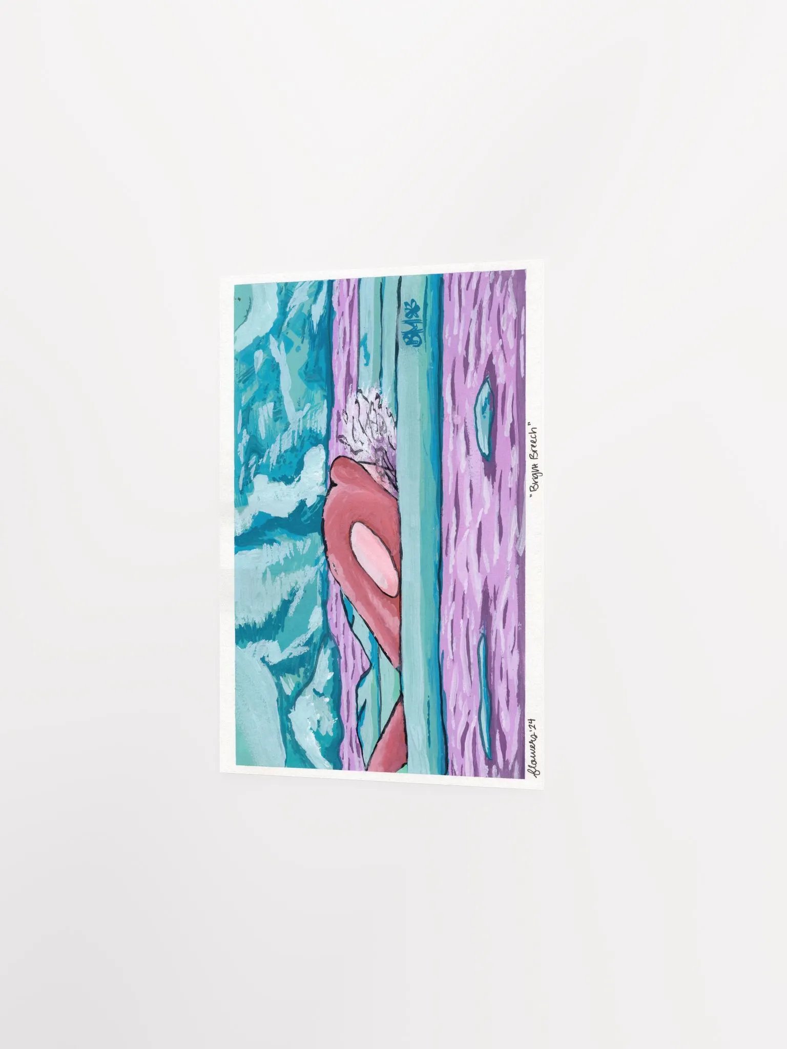vaporwave arctic orca - gouache - print product image (3)