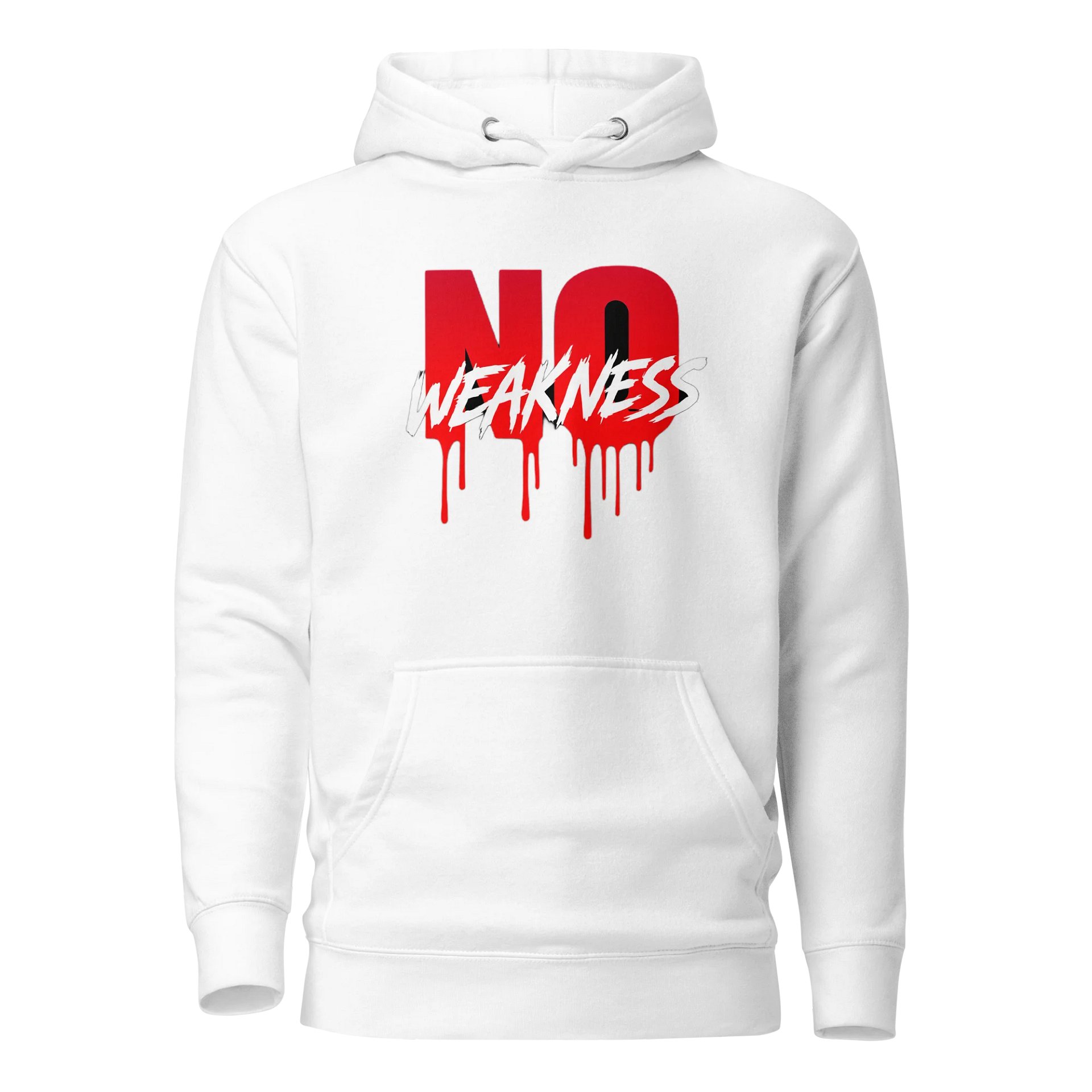 Intense Red Drip 'NO WEAKNESS' Hoodie product image (99)