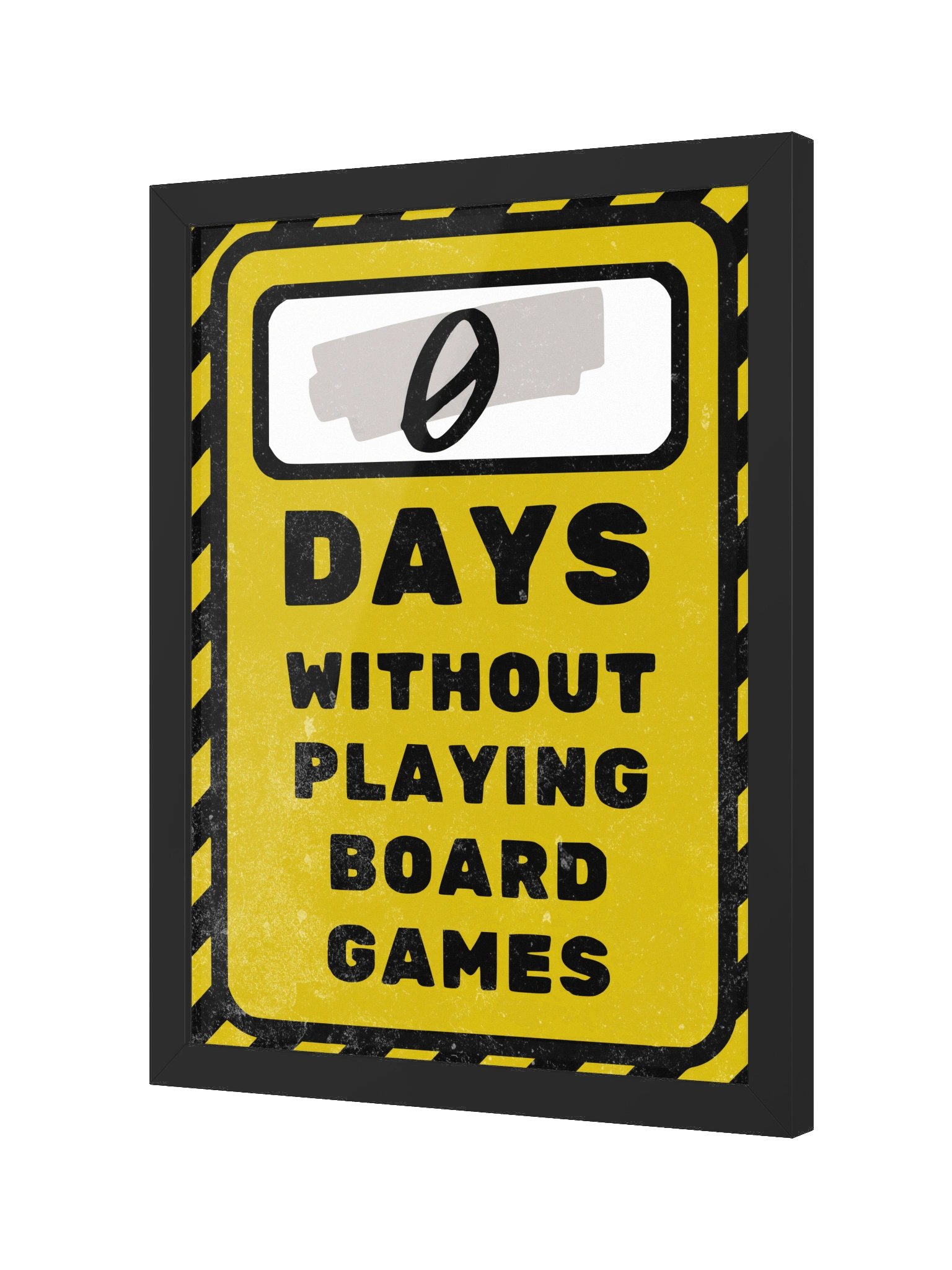 Yellow Workplace Safety Sign Board Game Room Poster - FRAMED product image (7)