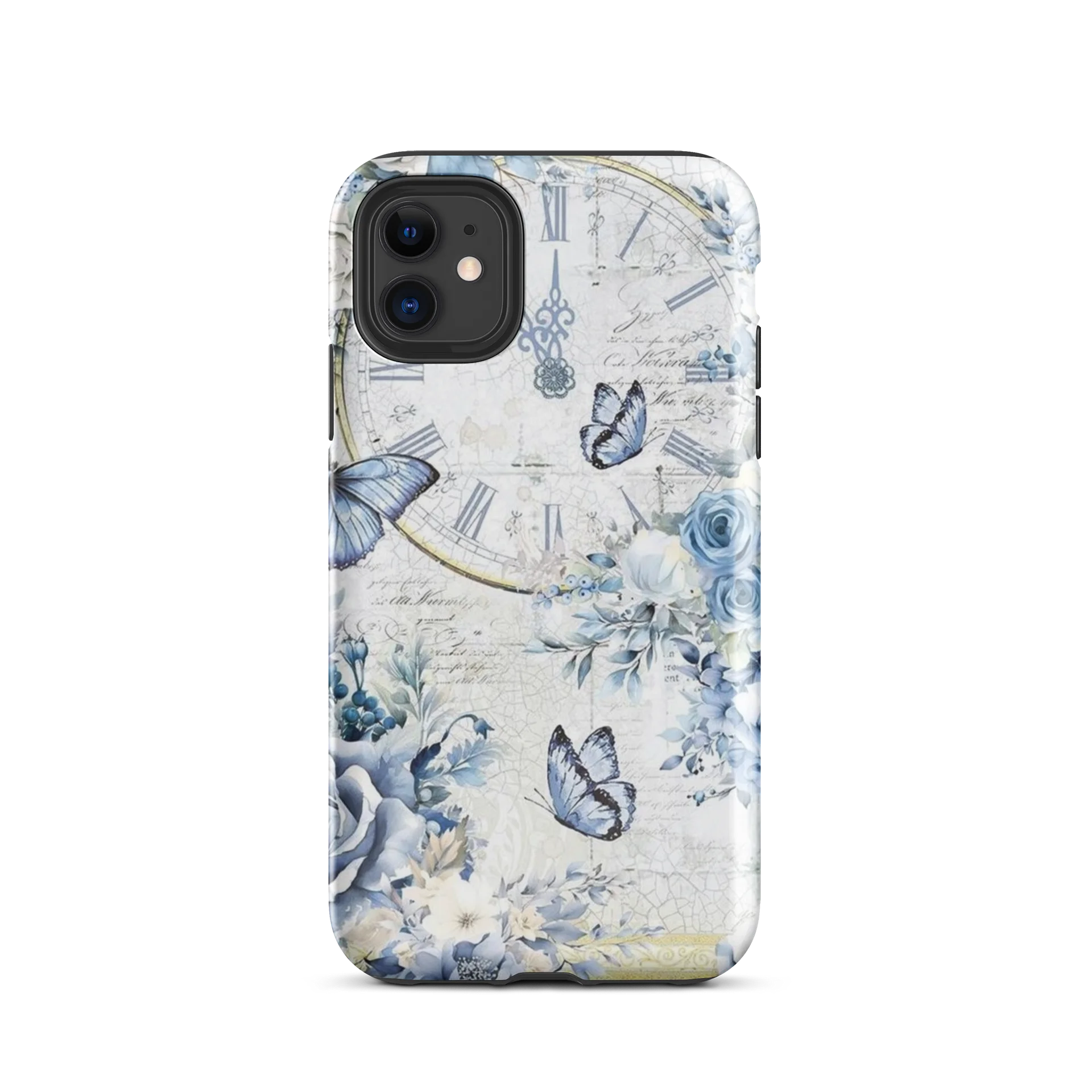 Vintage Floral Clock Butterfly iPhone Case product image (55)