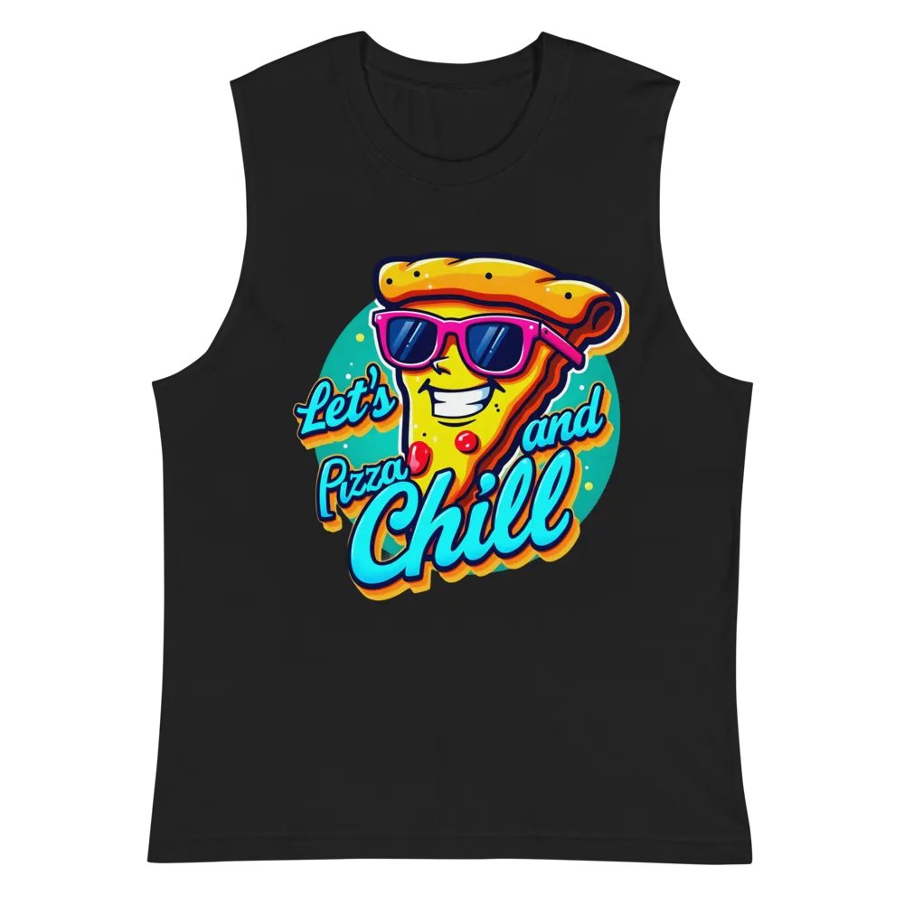 Pizza & Chill Muscle Tank Bella+Canvas (Men's) product image (3)