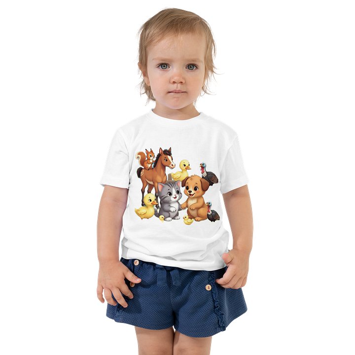 Cute Kitten and Puppy Children’s T-shirt product image (1)
