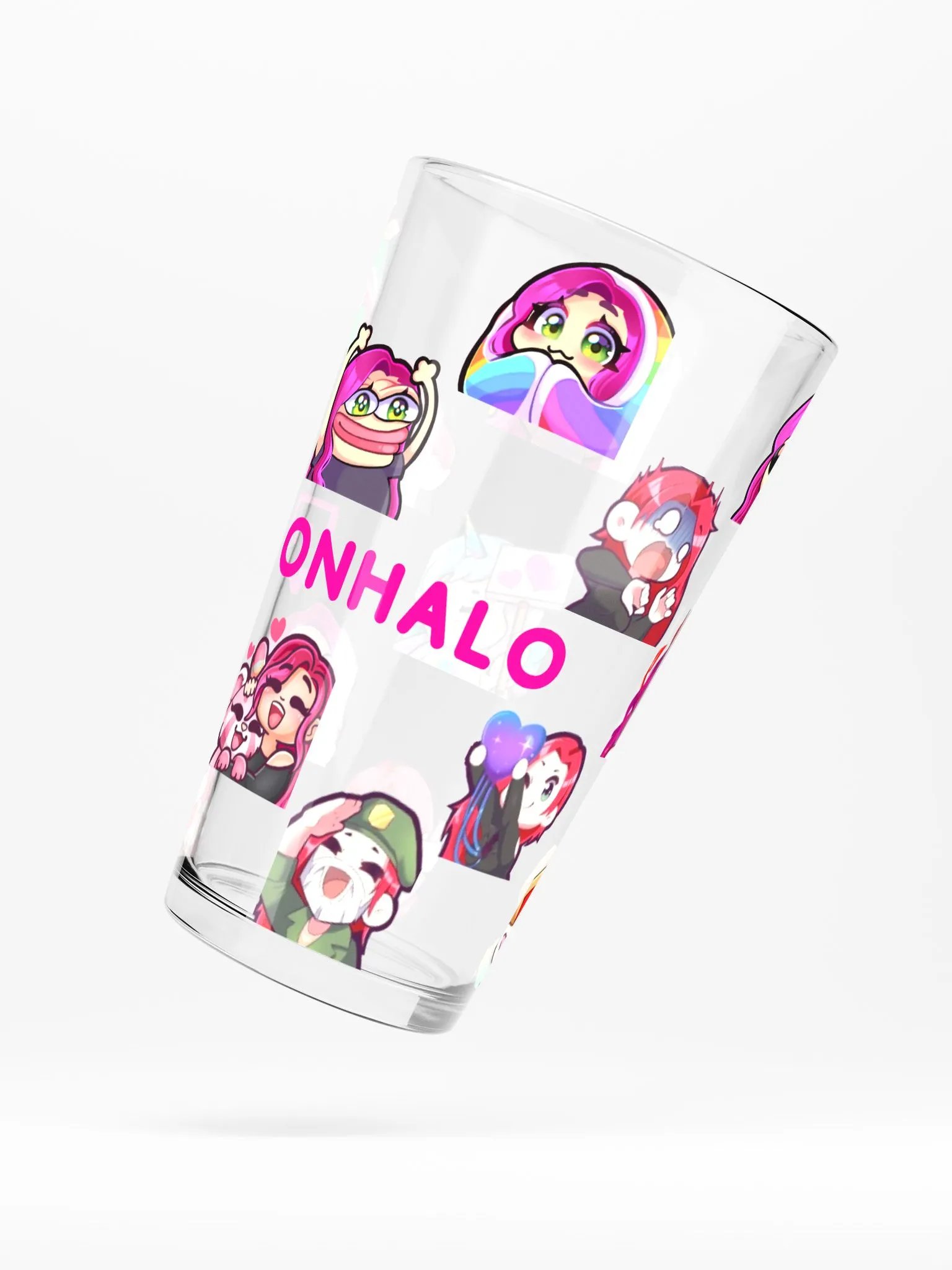 Neon Halo All Emotes Pint Glass product image (5)