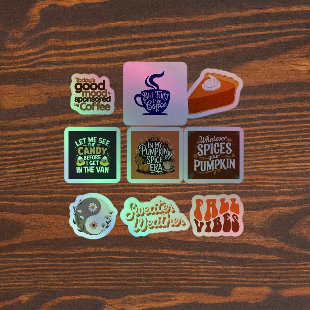 Fall Vibes Holographic Sticker Sheet product image (5)