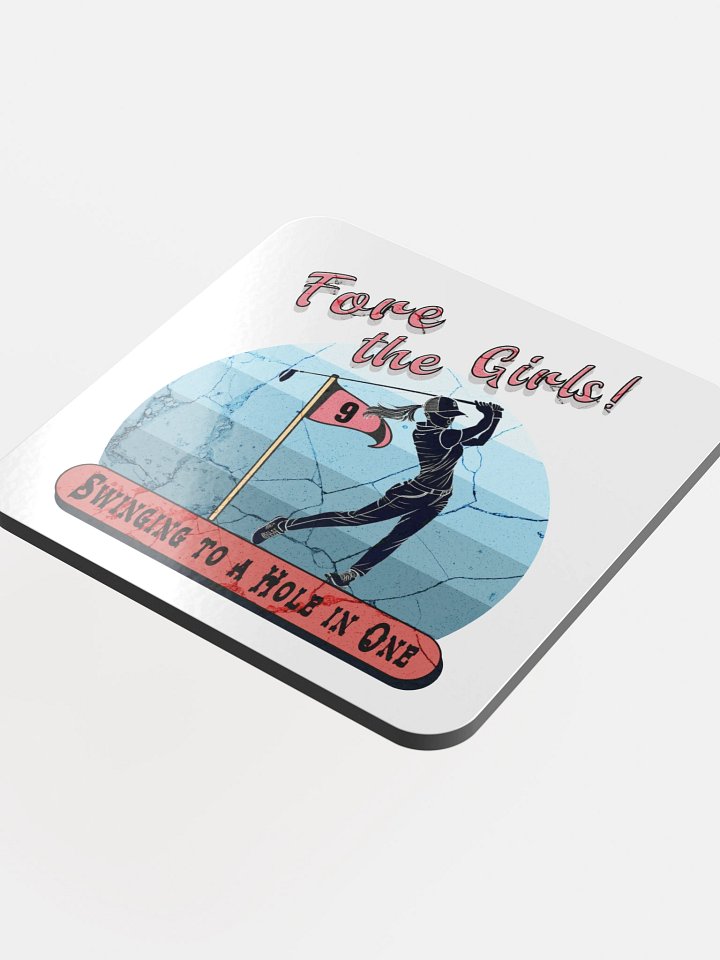 Fore The Girls Swinging To A Hole In One Golfing Coaster product image (1)