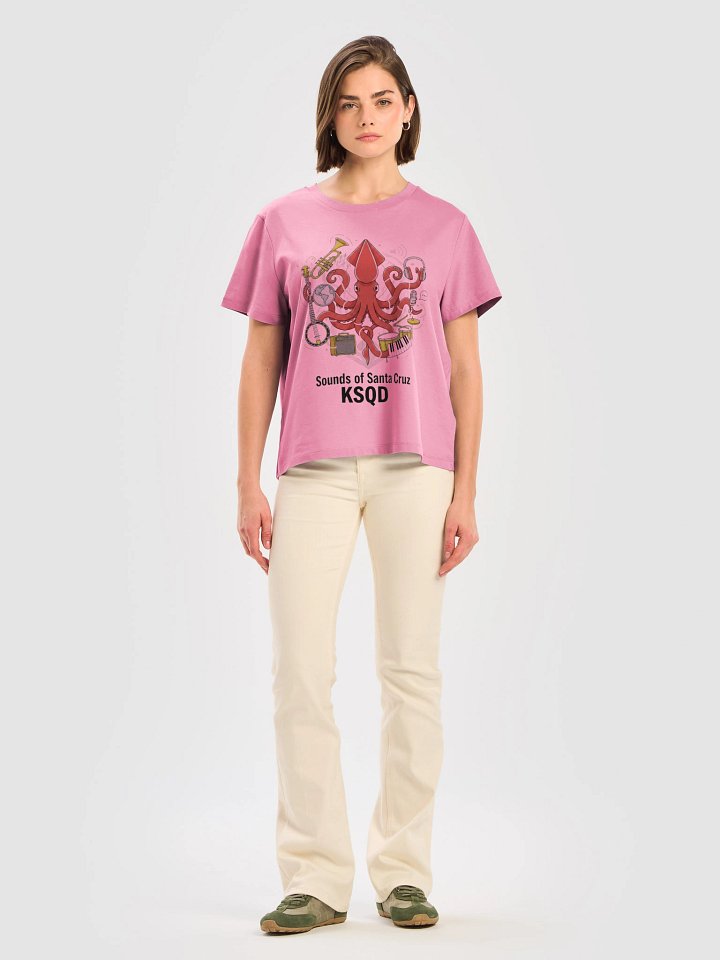 KSQD “Sounds of Santa Cruz” Organic Ribbed Neck T-Shirt product image (2)
