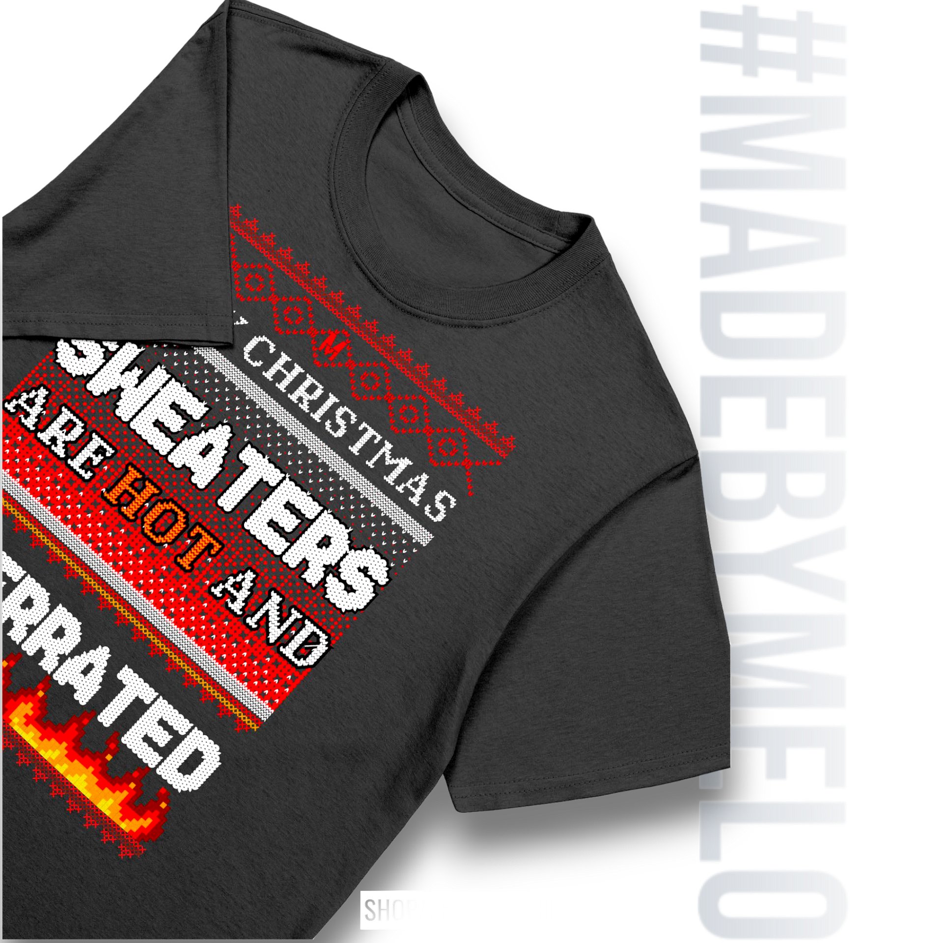 [Holiday] Ugly Sweaters Are Overrated - Basic T-Shirt | #MadeByMELO product image (2)