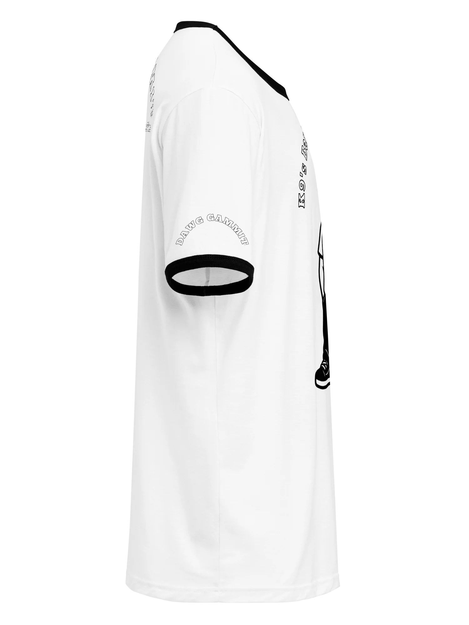 DAWG GAMMIT™ Great Dane Black White Ringer Tee product image (4)