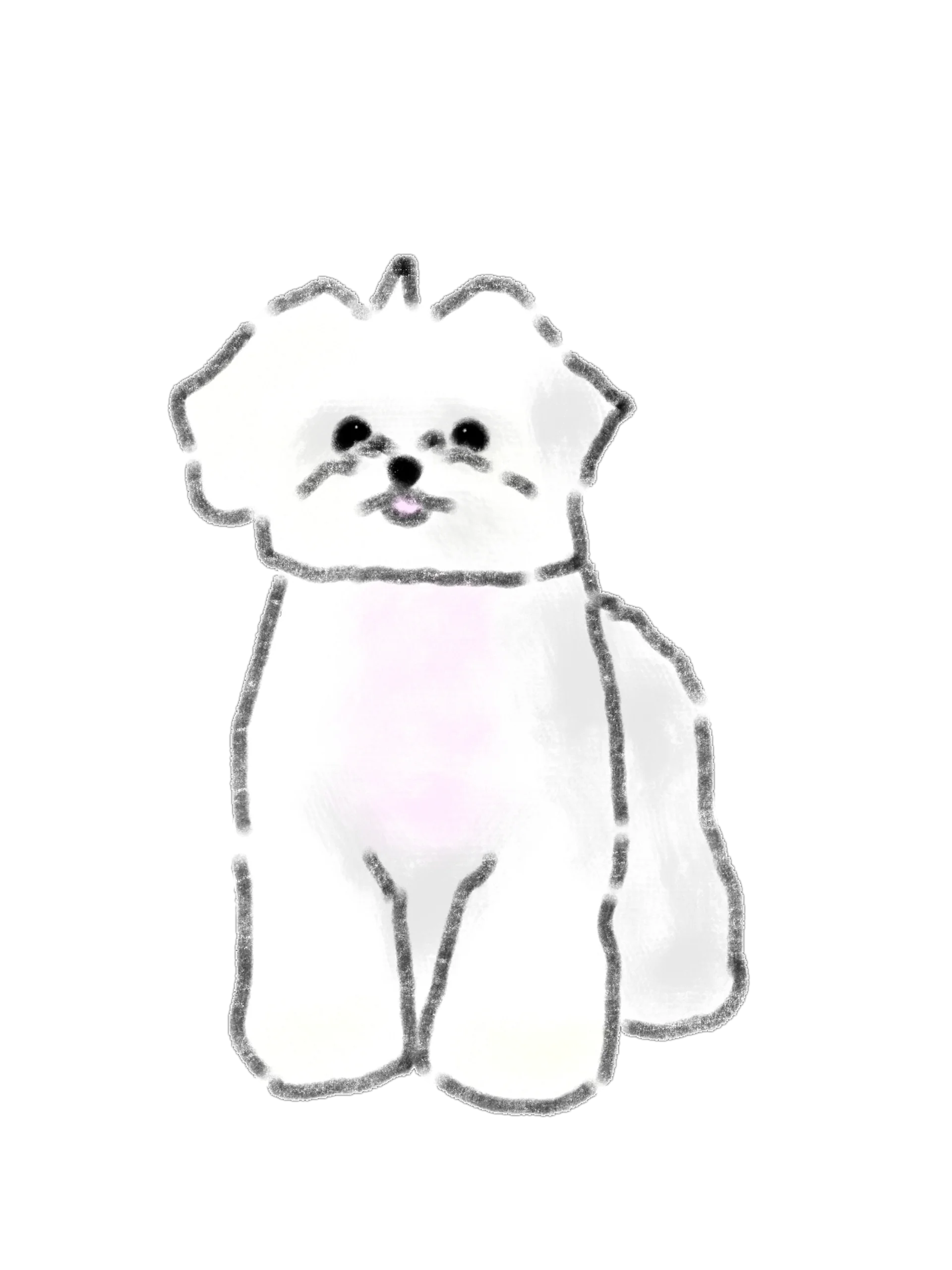 15 Hand-Drawn White Dog PNG Clipart Bundle product image (4)