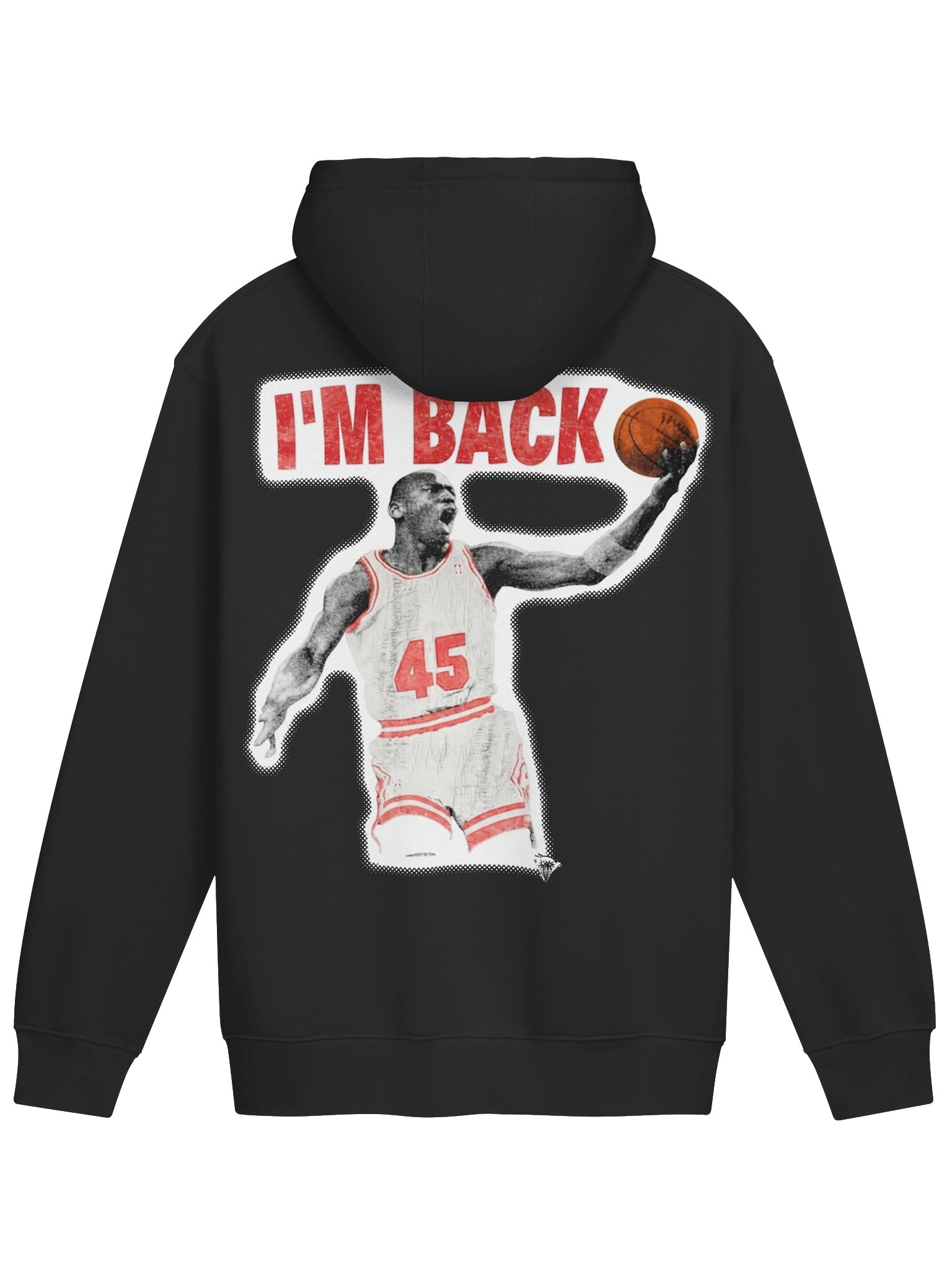 90s VINTAGE RETRO AIR JORDAN IM BACK BOOTLEG HOODIE product image (2)