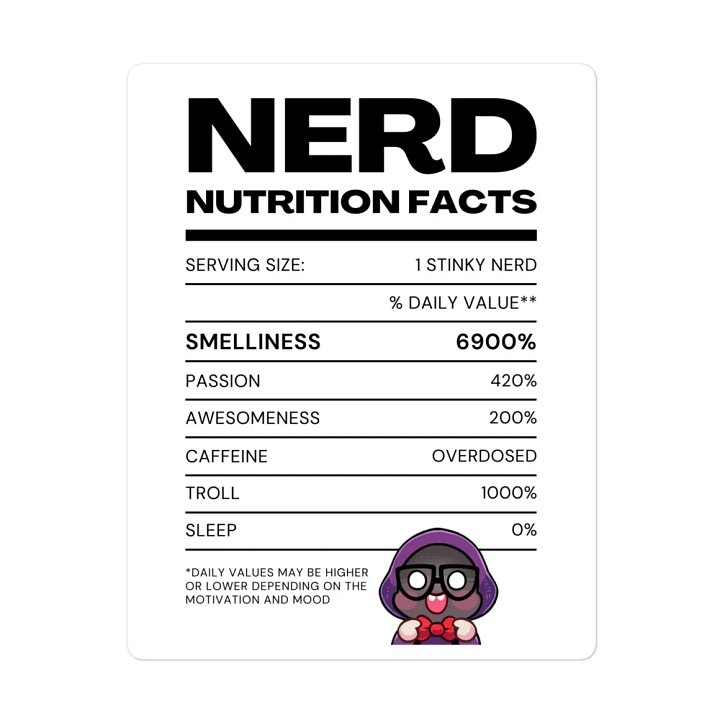 Nerd Label Magnet product image (1)