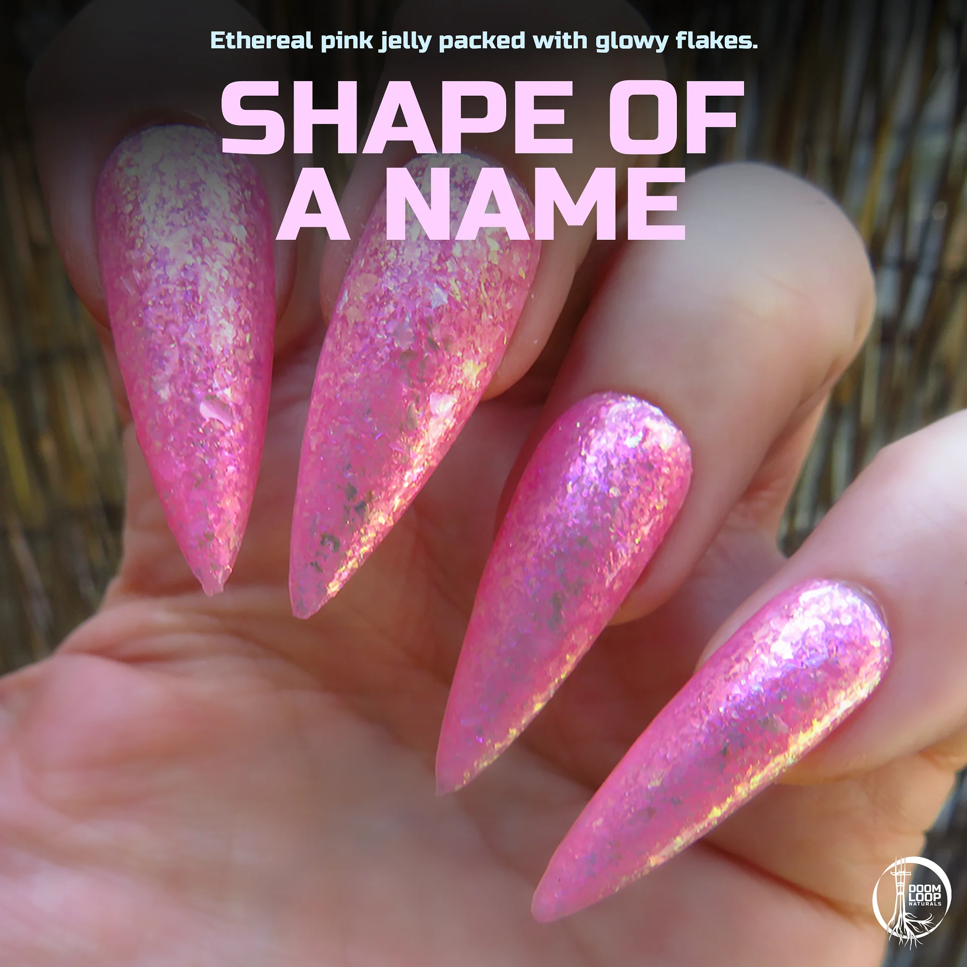 SHAPE OF A NAME - Soft Pink Jelly Flakie Nail Polish product image (1)