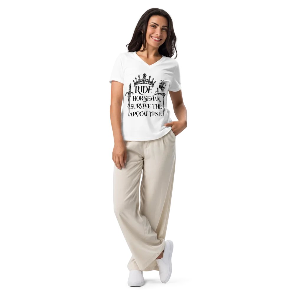 Ride a Horseman Bella+Canvas Women's Relaxed V-Neck T-Shirt product image (33)