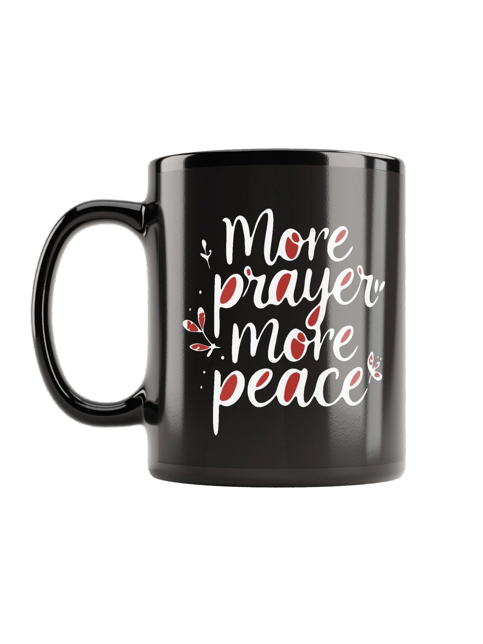 More Prayer More Peace Black Mug product image (2)