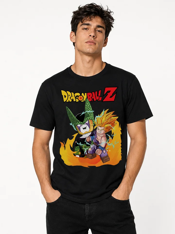 Cell vs Super Saiyan Goku Lego-Style T-Shirt product image (1)
