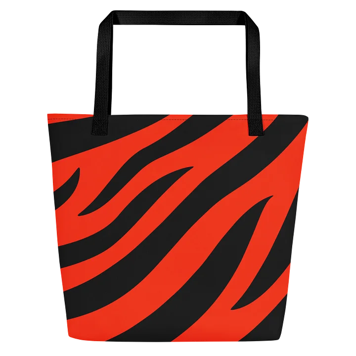 Tiger Print Tote Bag – Orange Black product image (1)