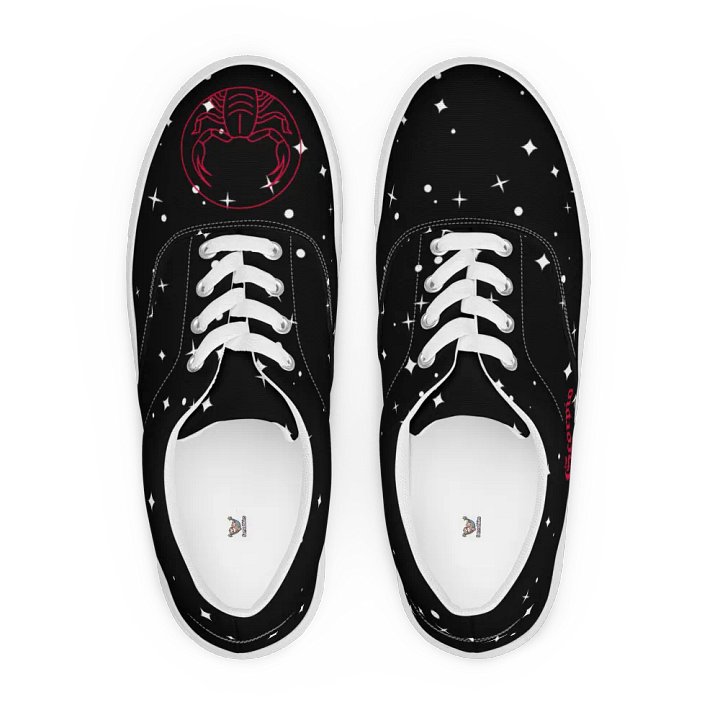 Starry Night Scorpio Men's Lace-Up Canvas Shoes product image (2)