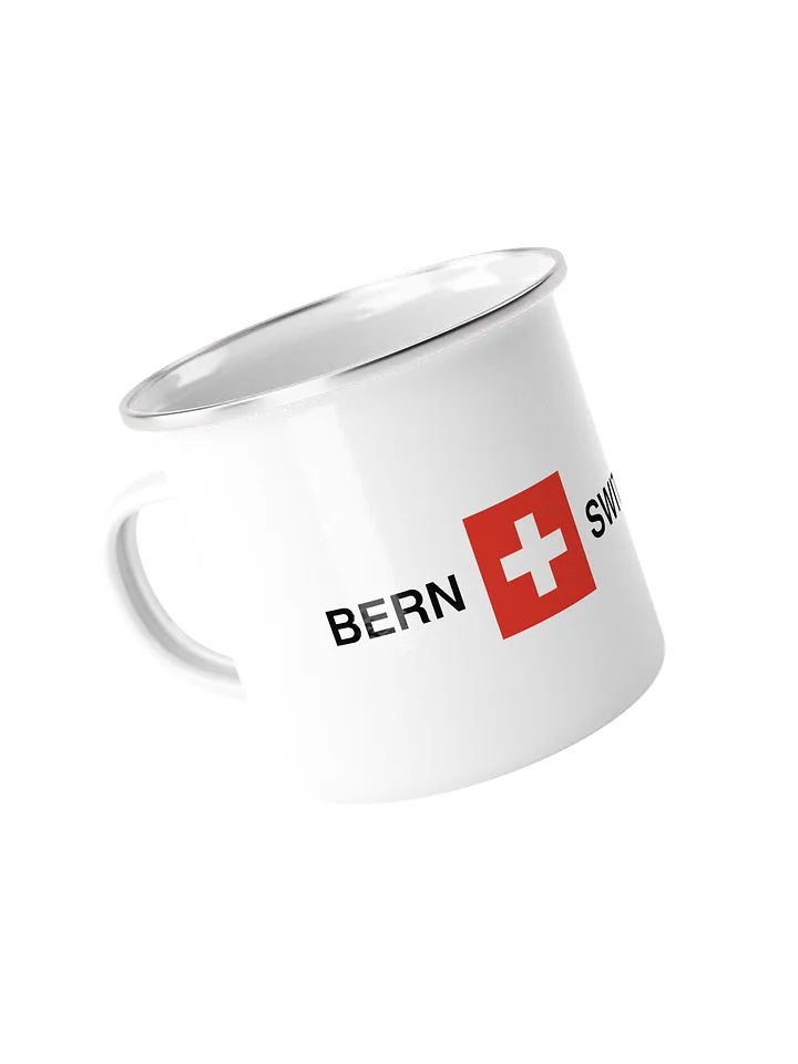Bern Switzerland Enamel Mug | Minimalist Travel Camping Cup product image (1)