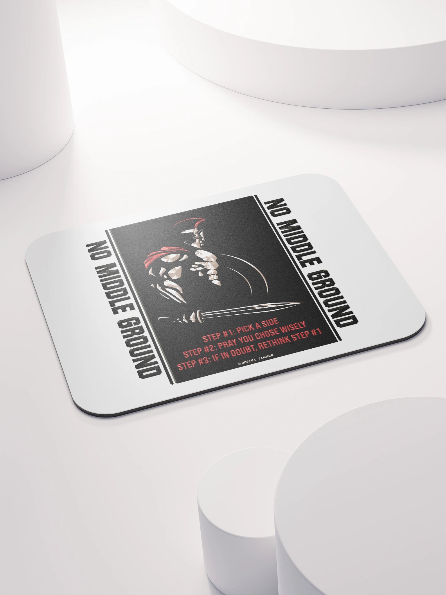 No Middle Ground Pick a Side, Wht Mouse Pad product image (4)