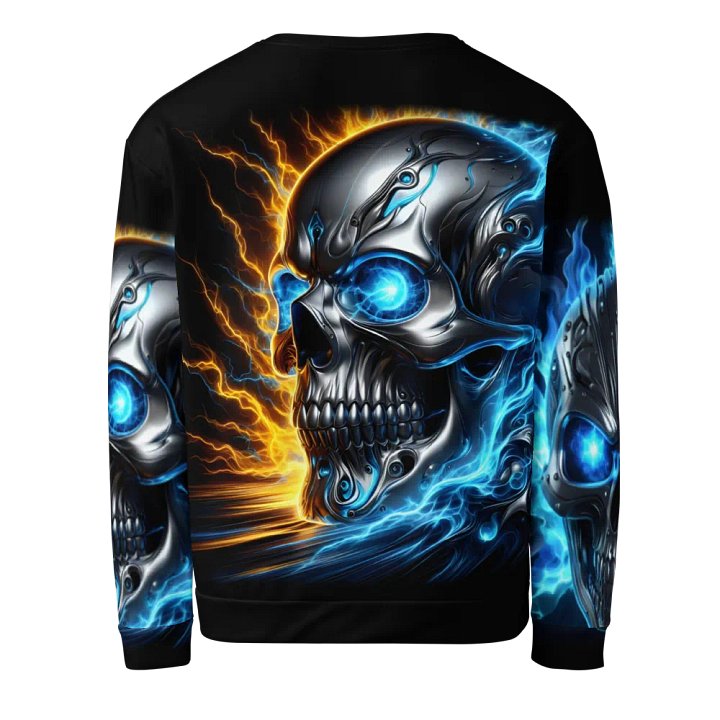 Cyber Skull All-Over Print - Unisex Sweatshirt #22 product image (2)