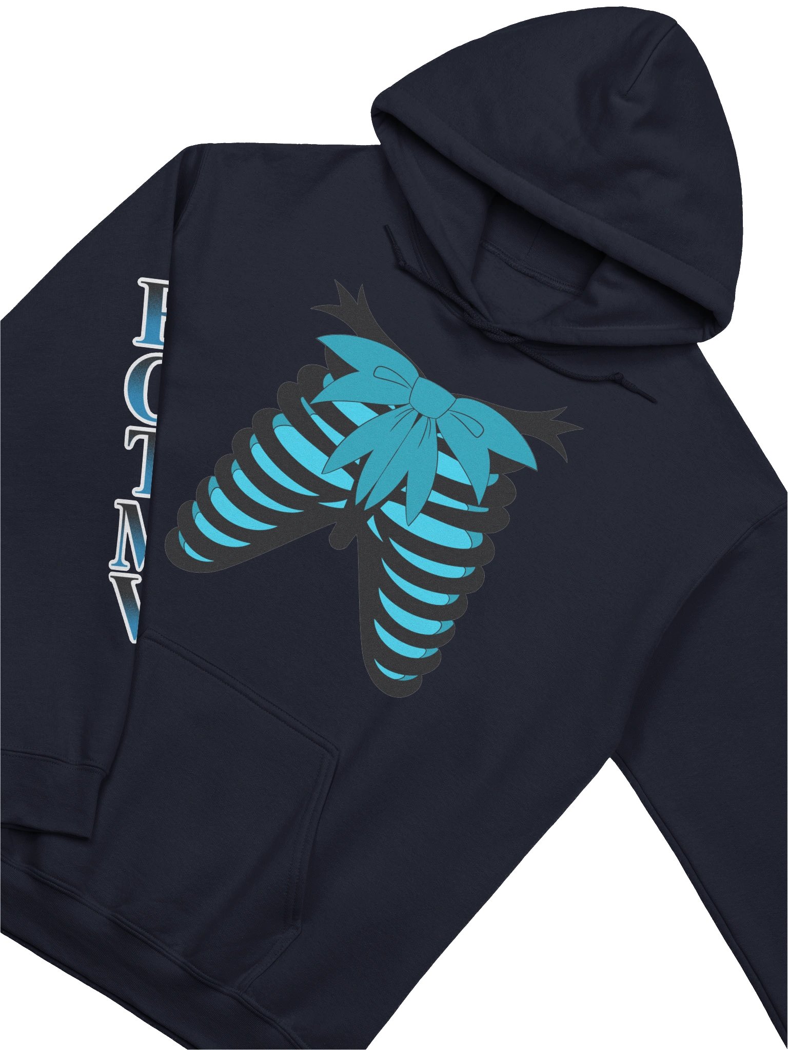 Death Horse Ribcage Hoodie Blue (LIMITED TIME) product image (2)