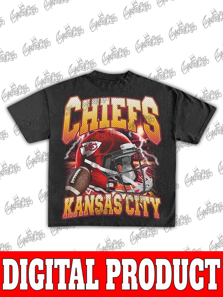 Kansas City Chiefs Vintage 90s Bootleg Graphic Design product image (1)