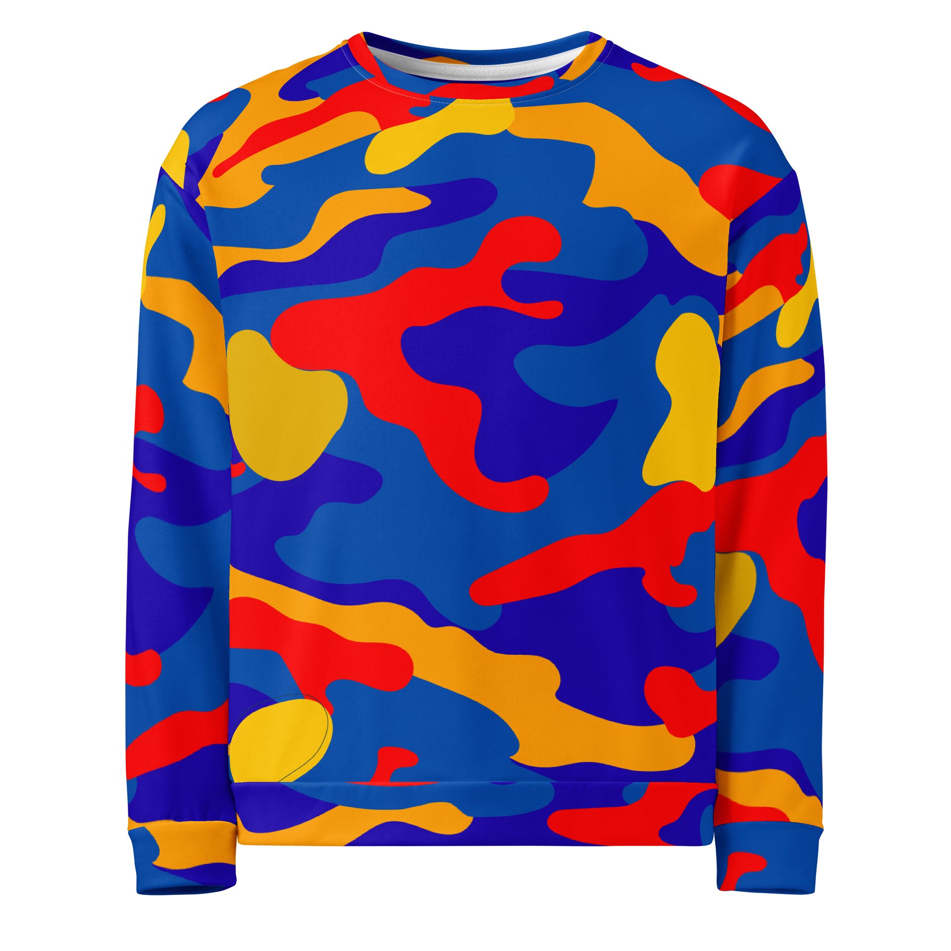 Camo Sweatshirt – Bold Multi-Color Crewneck product image (1)