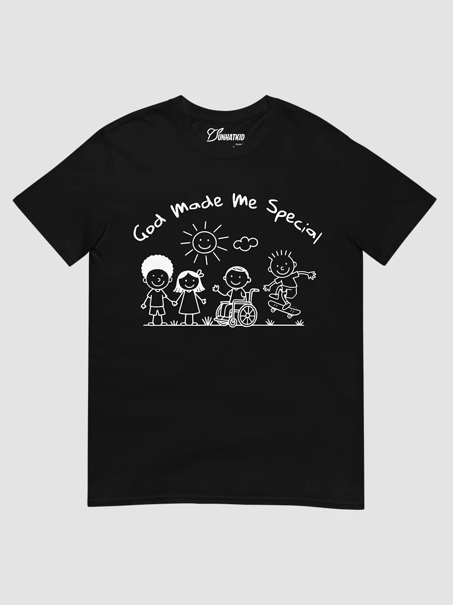 God Made Me Special T-Shirt Black product image (1)
