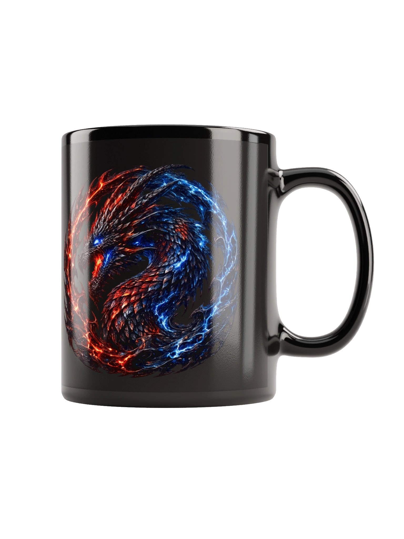 🔴🔵🐉 The Crimson Storm – Fire & Current Mug product image (3)